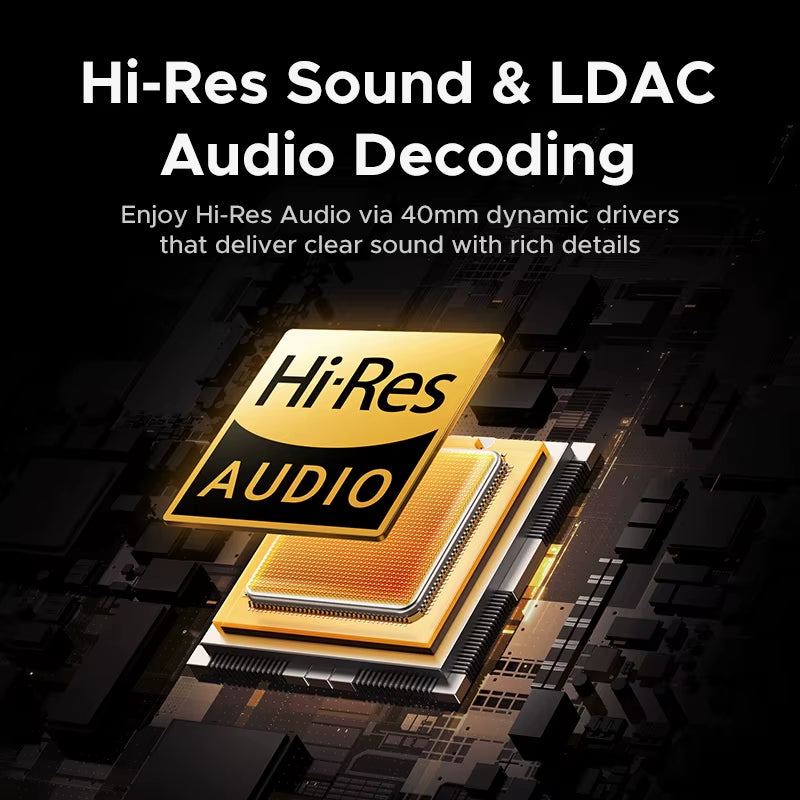 Studio Pro Hybrid Active Noise Cancelling Headphones 48Db ANC APP Hi-Res LDAC Sound Bluetooth Earphones Headset