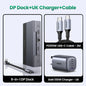 Steam Deck Docking Station 10Gbps USB-C to 4K120Hz Displayport Gigabit RJ45 PD100W TF/SD for PC Ipad Rog Ally/X Legion Go