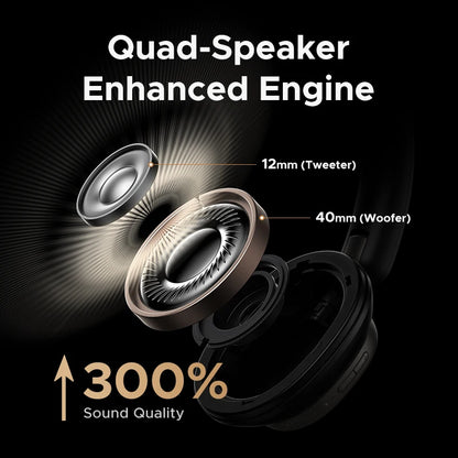 Studio Pro Hybrid Active Noise Cancelling Headphones 48Db ANC APP Hi-Res LDAC Sound Bluetooth Earphones Headset