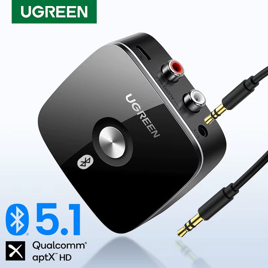 Bluetooth RCA Receiver 5.1 Aptx HD 3.5Mm Jack Aux Wireless Adapter Music for TV Car 2RCA Bluetooth 5.0 Audio Receiver