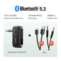 Bluetooth Car Receiver Adapter 3.5Mm AUX Jacks for Car Speakers Audio Music Receiver Hands Free Bluetooth 5.3 Adapter