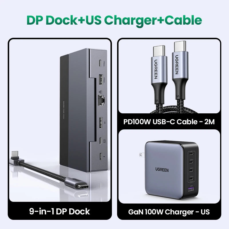 Steam Deck Docking Station 10Gbps USB-C to 4K120Hz Displayport Gigabit RJ45 PD100W TF/SD for PC Ipad Rog Ally/X Legion Go