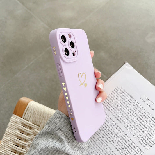 Shockproof Women Silicone Heart Case for Iphone 11 12 13 14 Pro Max XR 7 8 Plus