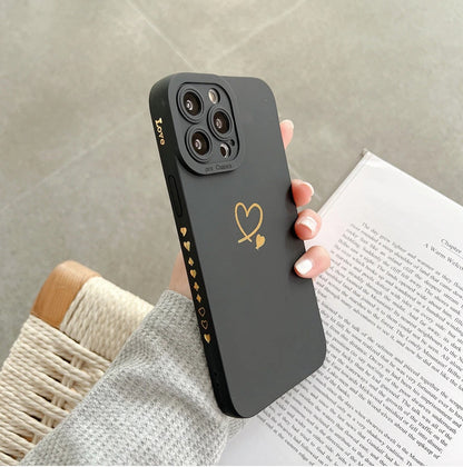 Shockproof Women Silicone Heart Case for Iphone 11 12 13 14 Pro Max XR 7 8 Plus
