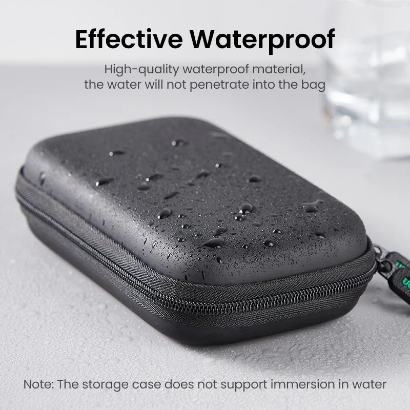 Storage Case for Hard Disk Drive Portable Power Bank Case for External Hard Drive SSD HDD Protective Pouch Travel Bag Box
