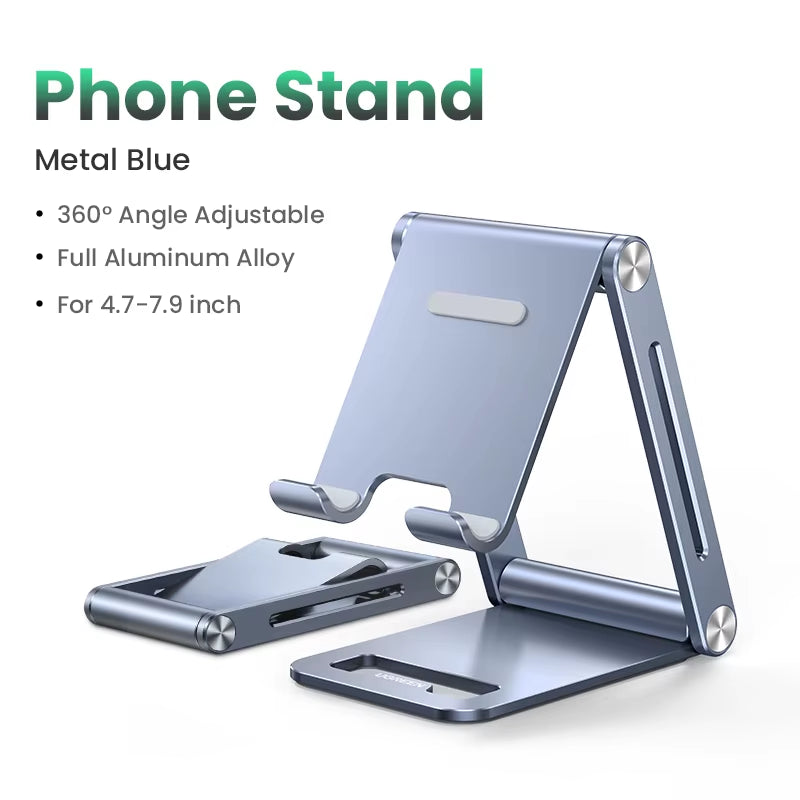 UGREEN Phone Holder Stand Aluminum Cell Phone Stand Tablet Stand Support Mobile Phone for Iphone 16 15 14 Pro Max Xiaomi Samsung