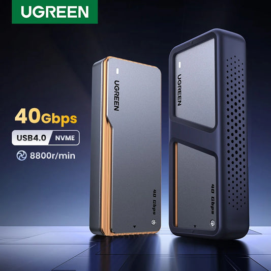 40Gbps Nvme SSD Case SSD Enclosure M.2 to USB4.0 Adapter for M.2 NVME PCIE Built-In Cooling Vest Aluminum Case