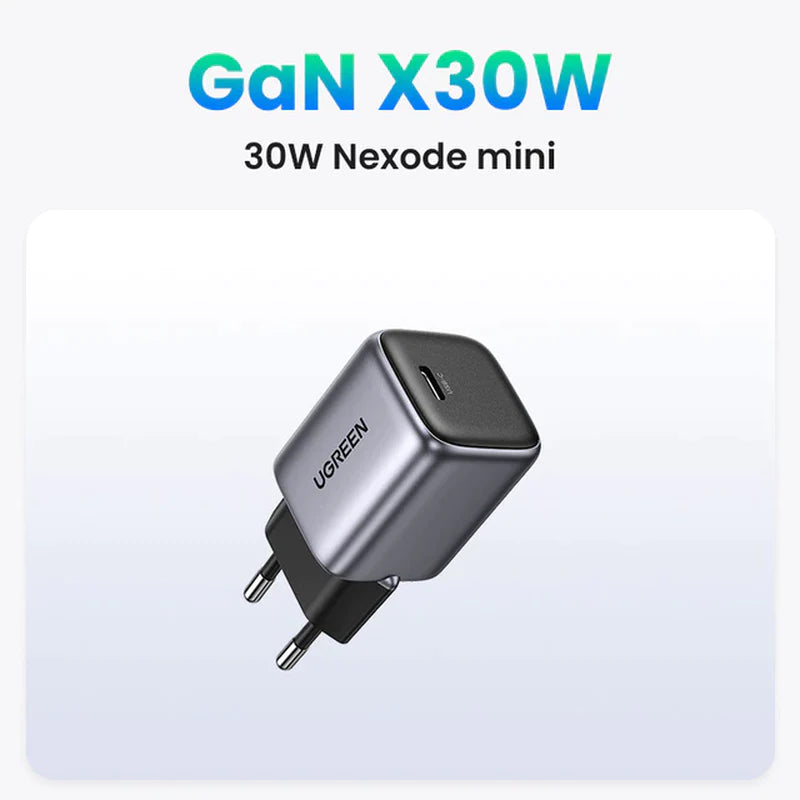 UGREEN Nexode Gan 30W Fast Charger for Iphone 14 13 USB C Charger for Ipad Pro，For Samsung，For Xiaomi PD Charger
