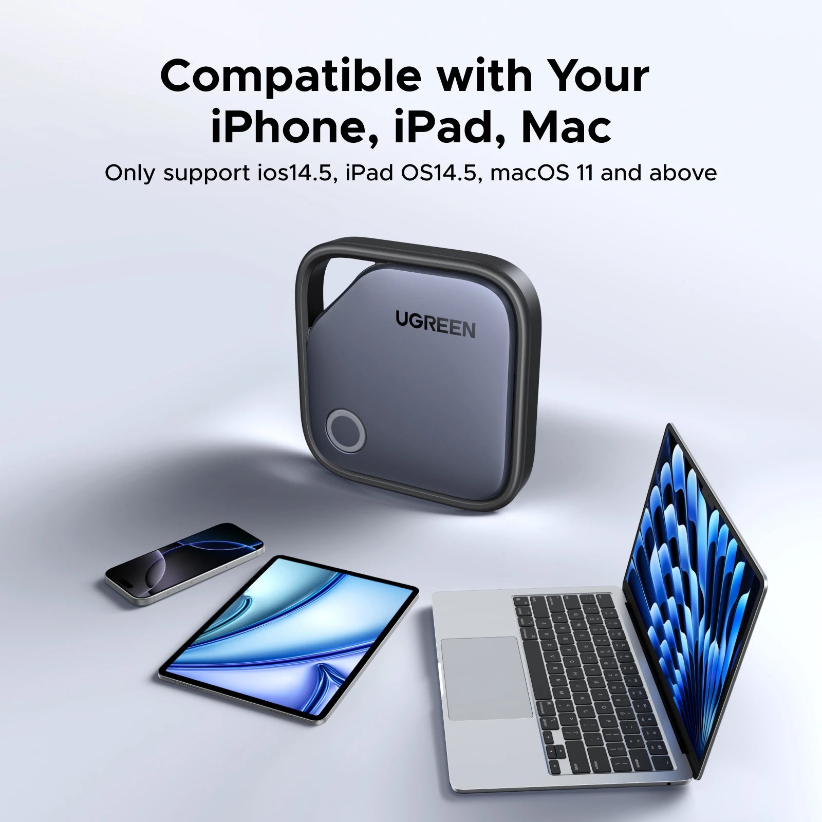 Smart Tag Bluetooth Tracker, Keys Finder Item Locator Smarttag up to 2 Year Battery for Iphone Apple Find My (Only IOS)