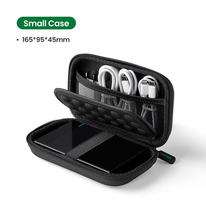 Storage Case for Hard Disk Drive Portable Power Bank Case for External Hard Drive SSD HDD Protective Pouch Travel Bag Box
