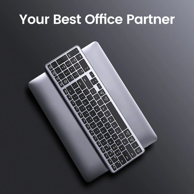 Keyboard Wireless Bluetooth 5.0 2.4G Russian/Korean/En 99 Keycaps for Macbook Ipad PC Tablet USB C Rechargeable Keyboard
