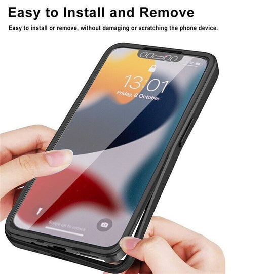 Black Shockproof Iphone Case and Screen Protector for Apple Iphone 13 Pro Max