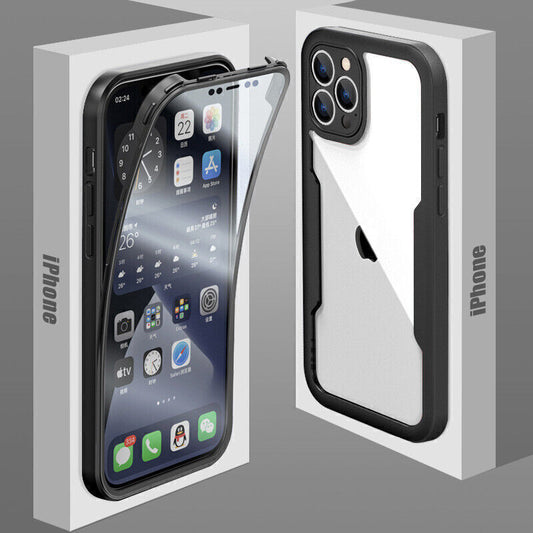 Black Shockproof Iphone Case and Screen Protector for Apple Iphone 13 Pro Max