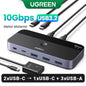 10Gbps USB C Switch USB C 3.2 Switcher for PC Keyboard, Mouse, Printer and Scanner 2 Pcs Sharing 4 Devices USB Switch