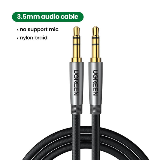 3.5Mm Aux Cable 4 Pole TRRS 4-Conductor Auxiliary Male to Male Stereo Jack Hifi Support Microphone Function Audio Cable