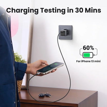 Gan 30W Fast Charger for Iphone 16 15 14 Pro PD3.0 Charger for Ipad Pro Tablet Samsung Xiaomi Type C Phone USB Charger