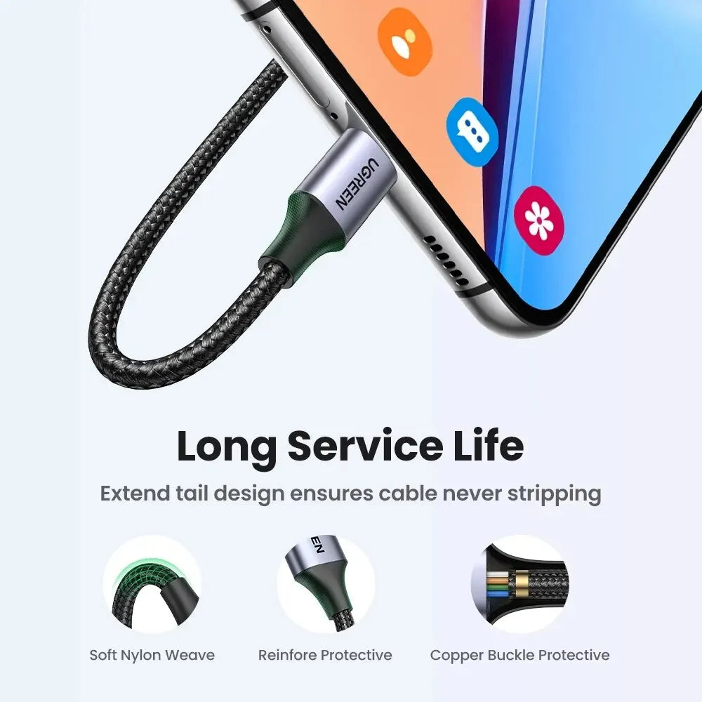 3A Fast Charging Cable Suitable for Ipad Samsung Xiaomi Poco Magnetic USB-C Charger Data Cable Mobile Phone Cable