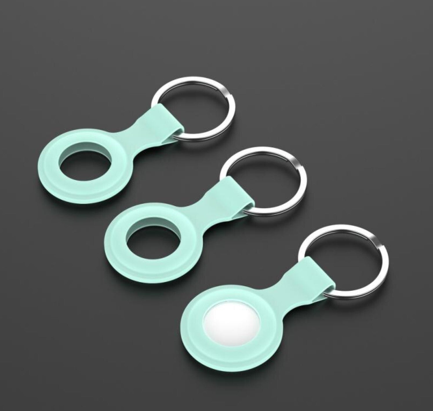 For Apple Airtag Silicone Loop Holder Keyring Carry Case Keychain Pet Luggage UK