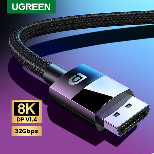 8K Displayport 1.4 Cable for TV 4K 144/165Hz 32.4Gbps Displayport to DP for PC Computer Gaming Monitor Projector DP Cable