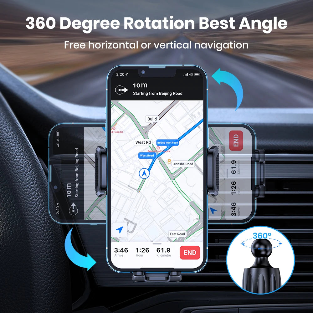 Car Phone Holder Air Vent Mount Cell Phone Holder Car Mount Compatible with Iphone 15 14 13 Pro Max plus All Phones