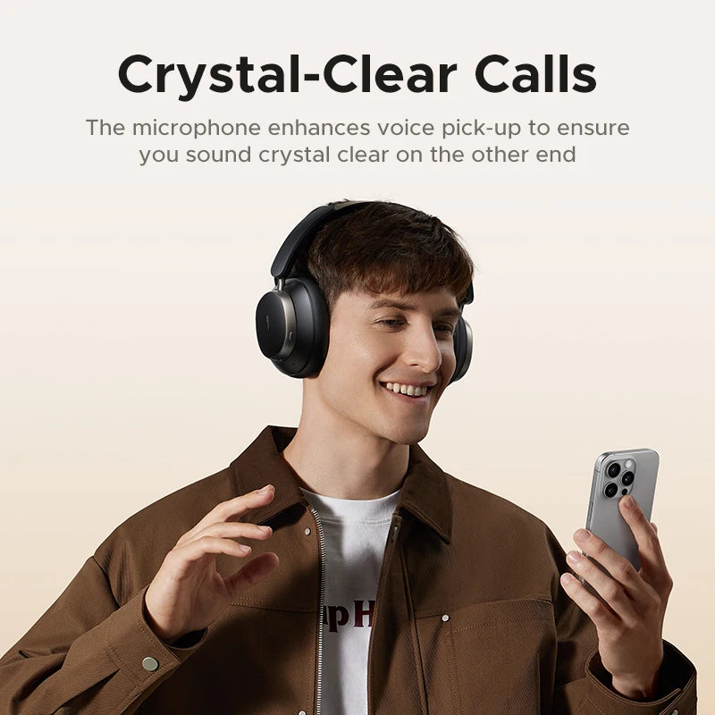 Studio Pro Hybrid Active Noise Cancelling Headphones 48Db ANC APP Hi-Res LDAC Sound Bluetooth Earphones Headset