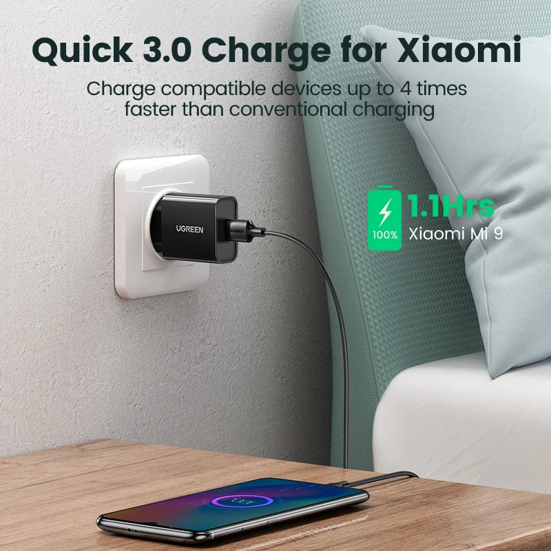USB Quick Charge 3.0 QC 18W USB Charger QC3.0 Fast Wall Charger Mobile Phone Charger for Samsung S24 Huawei Xiaomi Iphone