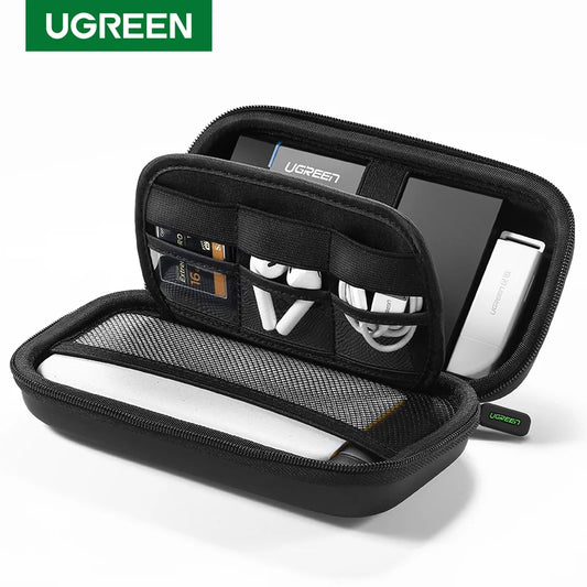 Storage Case for Hard Disk Drive Portable Power Bank Case for External Hard Drive SSD HDD Protective Pouch Travel Bag Box