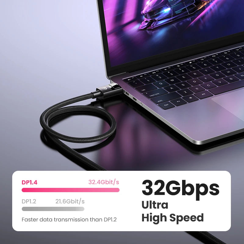 8K Displayport 1.4 Cable for TV 4K 144/165Hz 32.4Gbps Displayport to DP for PC Computer Gaming Monitor Projector DP Cable