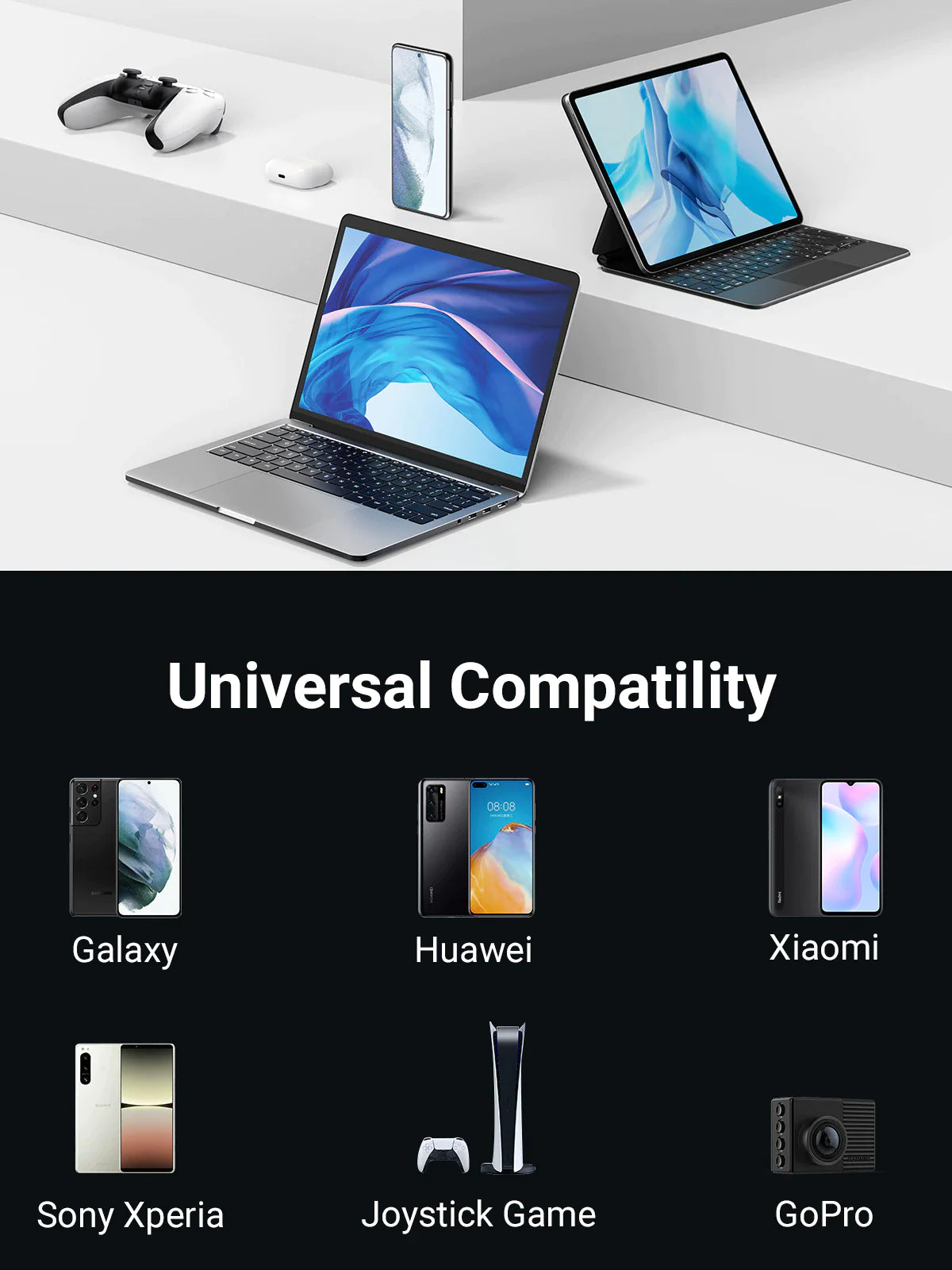 Ugreen USB C Cable for Samsung S9 S10 plus Quick Charge 3.0 Right Angled USB Type C Fast Charger Data Cable for Game USB-C Wire