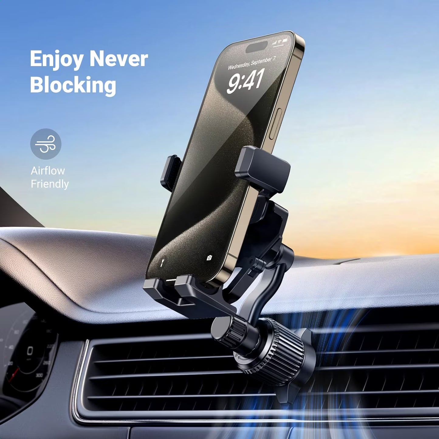 UGREEN Car Phone Mount Air Vent, [360° Swing Arm] 2023 Gravity Phone...